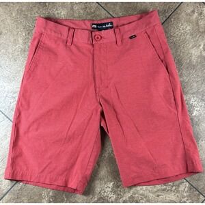 Travis Mathew Red Performance Stretch 10" Chino Golf Shorts Men's 30